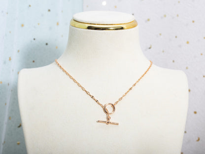 [RAFFINE]ECHAPPEE NECKLACE PINK GOLD