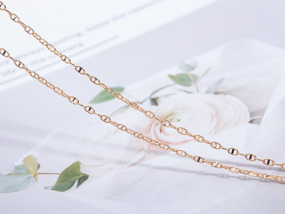 [RAFFINE]ECHAPPEE NECKLACE PINK GOLD