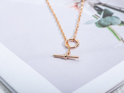 [RAFFINE]ECHAPPEE NECKLACE PINK GOLD