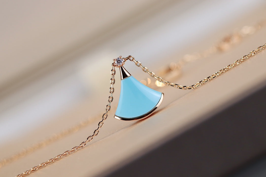 [RAFFINE] COLLAR DREAM ORO ROSA TURQUESA