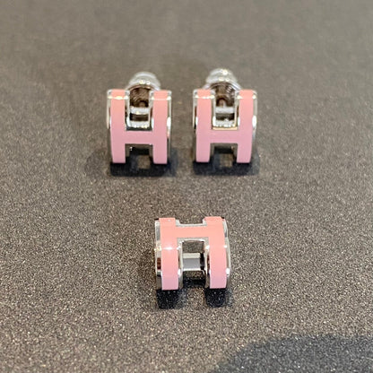 [Raffine] MINI POP H SILBER OHRRINGE ROSA