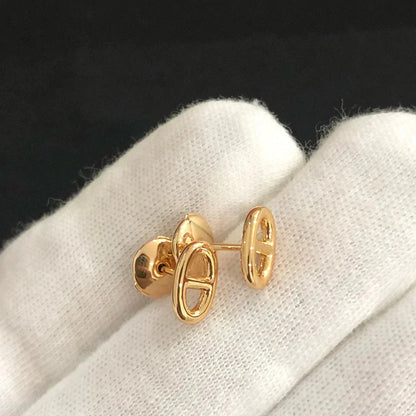 [RAFFINE] PENDIENTES PEQUEÑOS DE CADENA ORO Y PLATA