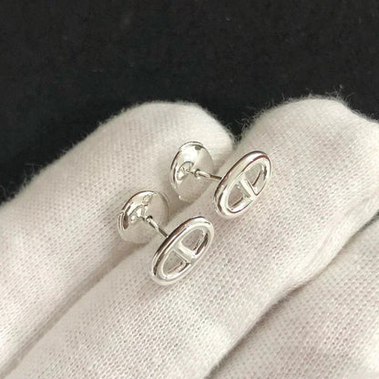 [RAFFINE] PENDIENTES PEQUEÑOS DE CADENA ORO Y PLATA