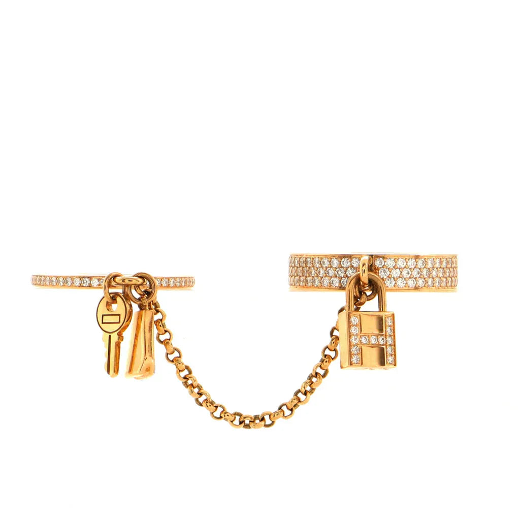 [Raffine]HM KELLY CLOCHETTE DOPPELRING MIT DIAMANTEN