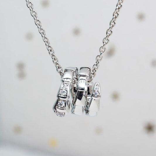 [Raffine]SERPENTI SILBER HALSKETTE DIAMANT