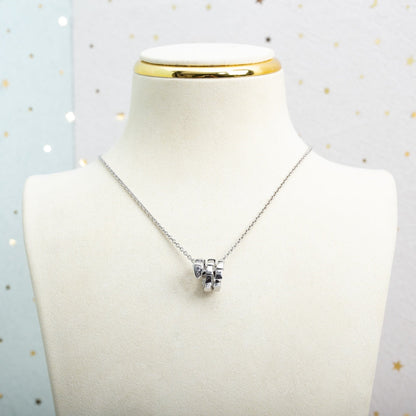 [RAFFINE]COLLAR SERPENTI DE PLATA CON DIAMANTE