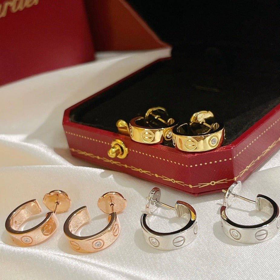 [RAFFINE]LOVE EARRINGS 5.7MM 2 DIAMONDS