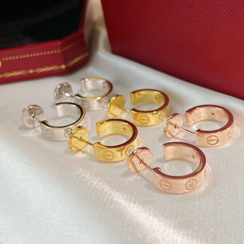 [RAFFINE]LOVE EARRINGS 5.7MM 2 DIAMONDS