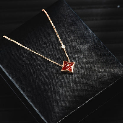 [RAFFINE]STAR NECKLACE PINK GOLD 1 DIAMOND
