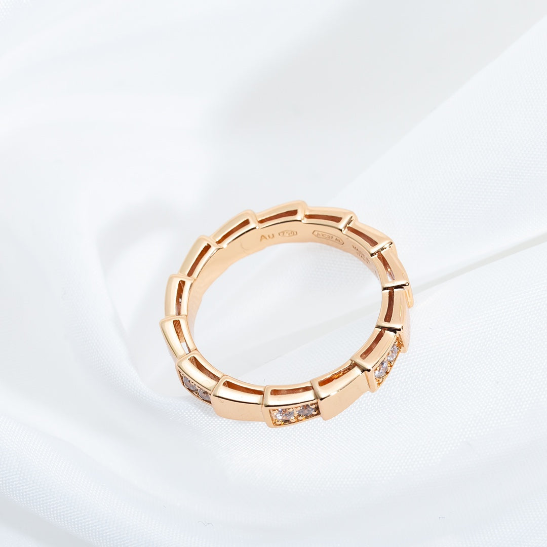 [RAFFINE]SERPENTI RING PINK GOLD  3MM