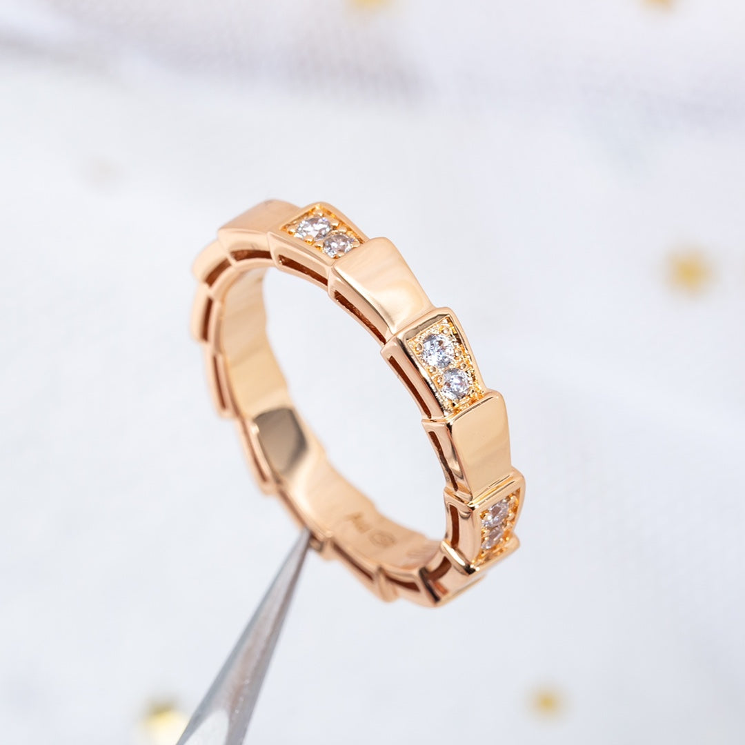 [RAFFINE]SERPENTI RING PINK GOLD  3MM