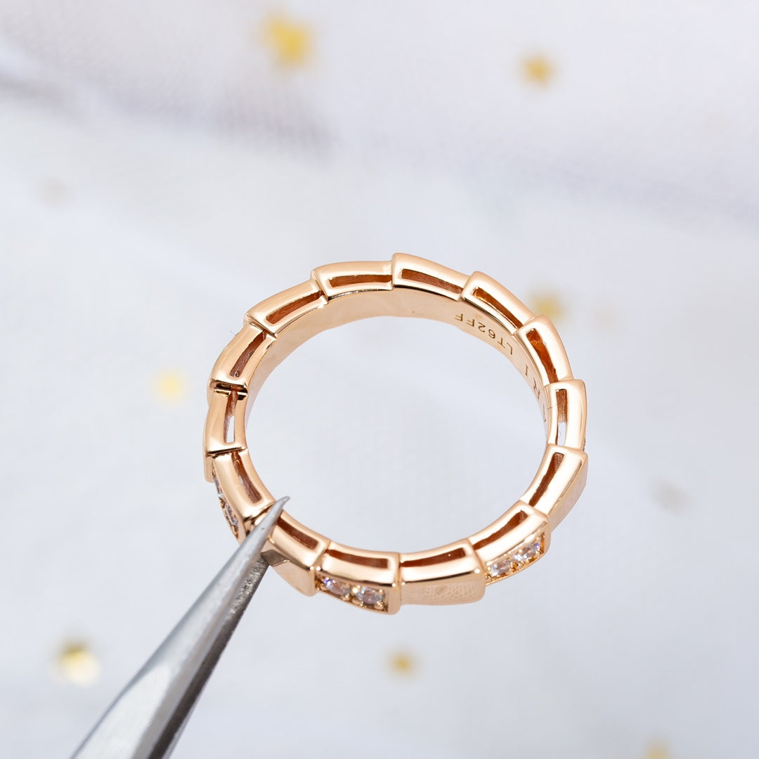 [RAFFINE]SERPENTI RING PINK GOLD  3MM