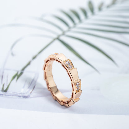 [RAFFINE]SERPENTI RING PINK GOLD  3MM