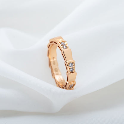 [RAFFINE]SERPENTI RING PINK GOLD  3MM