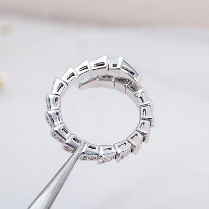 [RAFFINE]SERPENTI RING SILVER DIAMOND PAVED 4MM