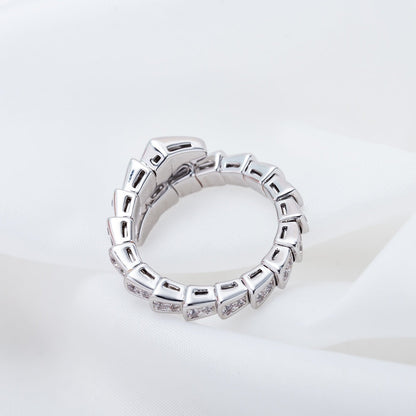 [RAFFINE]SERPENTI RING SILVER DIAMOND PAVED 4MM