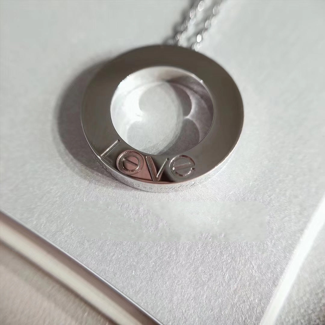 [RAFFINE]LOVE NECKLACE ADJUSTABLE SILVER
