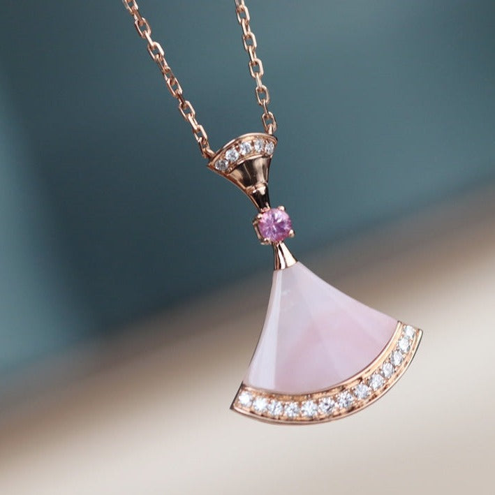 [RAFFINE] COLLAR DE ENSUEÑO CON DIAMANTE ROSA