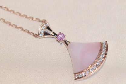 [RAFFINE] COLLAR DE ENSUEÑO CON DIAMANTE ROSA
