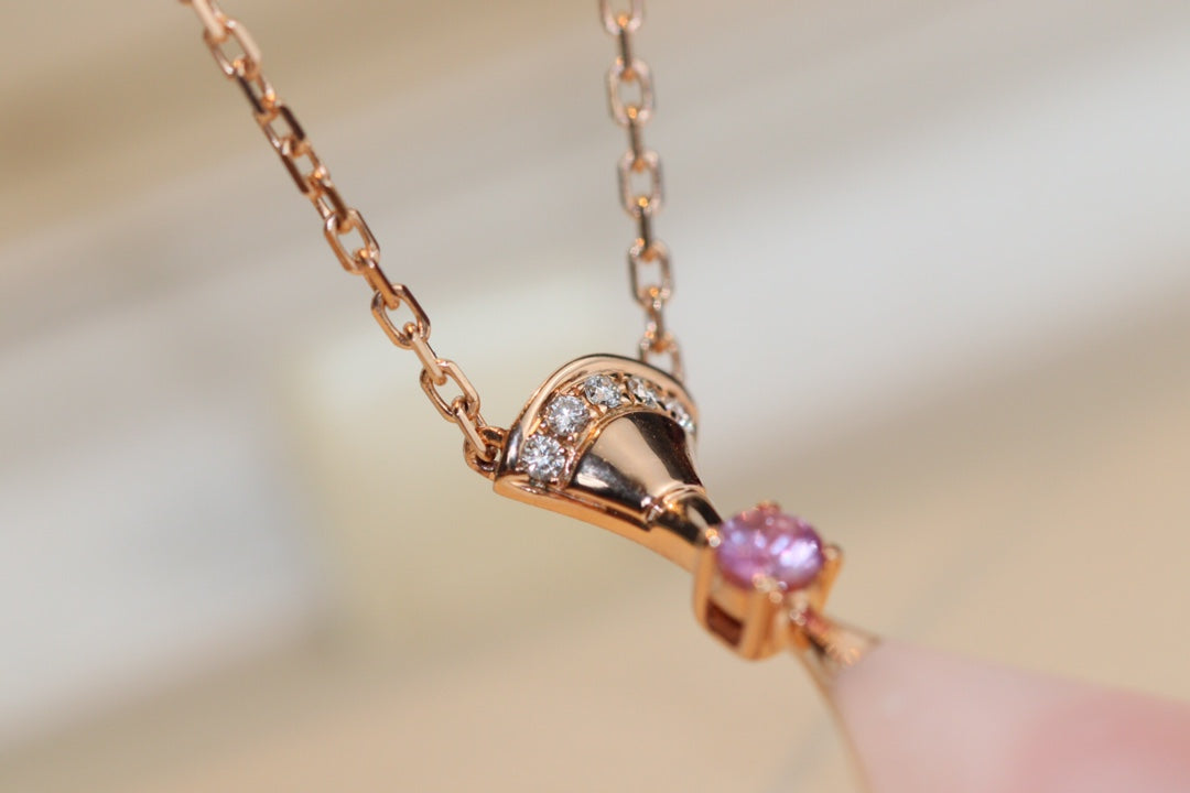 [RAFFINE] COLLAR DE ENSUEÑO CON DIAMANTE ROSA
