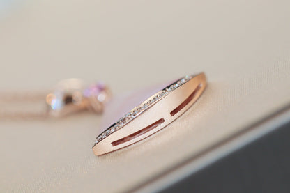 [RAFFINE] COLLAR DE ENSUEÑO CON DIAMANTE ROSA