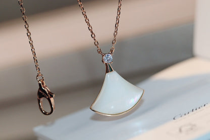 [RAFFINE] COLLAR DREAM BLANCO MOP ORO ROSA 1 DIAMANTE