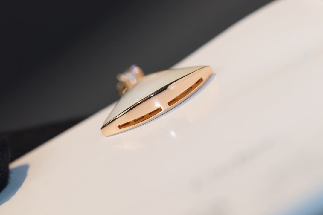 [RAFFINE] COLLAR DREAM BLANCO MOP ORO ROSA 1 DIAMANTE