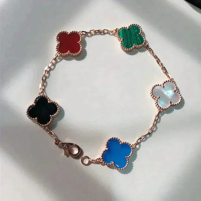 [RAFFINE]CLOVER 5 MOTIFS MEHRFARBIGES ARMBAND