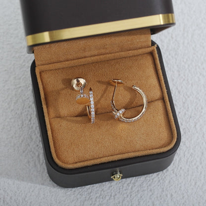 [RAFFINE] PENDIENTES JUSTE ORO ROSA 12,75 MM DIAMANTE