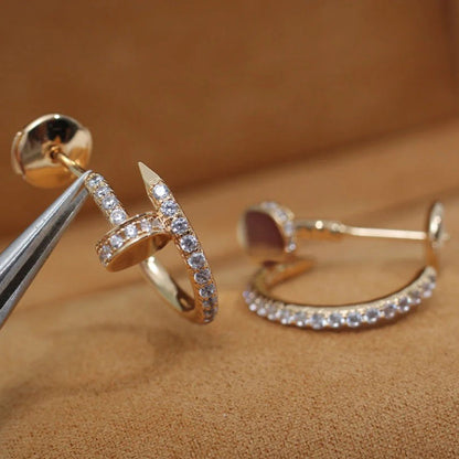 [Raffine]JUSTE FULL DIAMOND SMALL EARRINGS