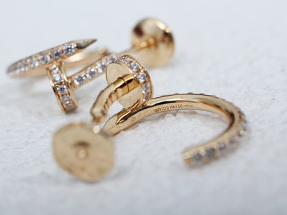 [RAFFINE] PENDIENTES JUSTE ORO ROSA 12,75 MM DIAMANTE