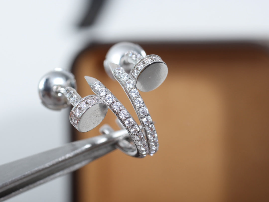 [Raffine]JUSTE EARRINGS 12.75MM SILVER DIAMOND