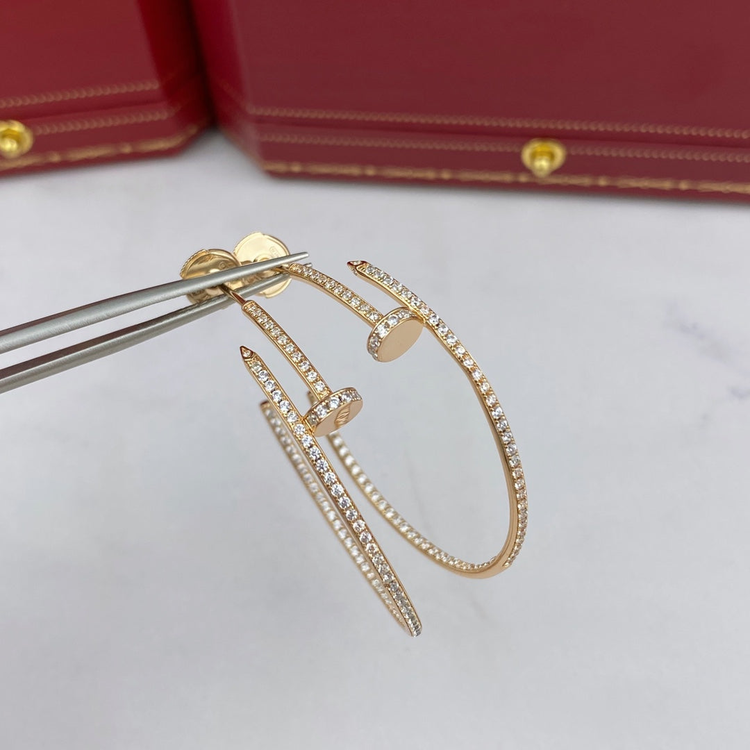 [Raffine]Boucles d'oreilles JUSTE Full Diamonds 1,8 mm