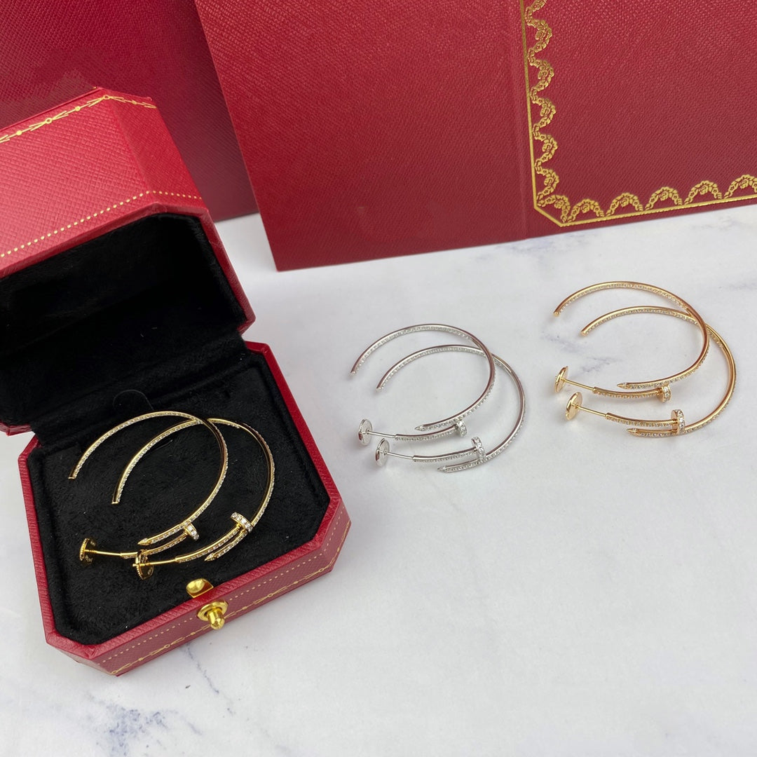 [Raffine]Boucles d'oreilles JUSTE Full Diamonds 1,8 mm