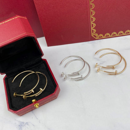 [Raffine]Boucles d'oreilles JUSTE Full Diamonds 1,8 mm