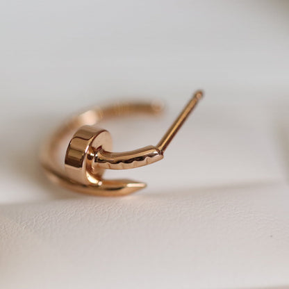 [RAFFINE] PENDIENTES JUSTE ORO ROSA