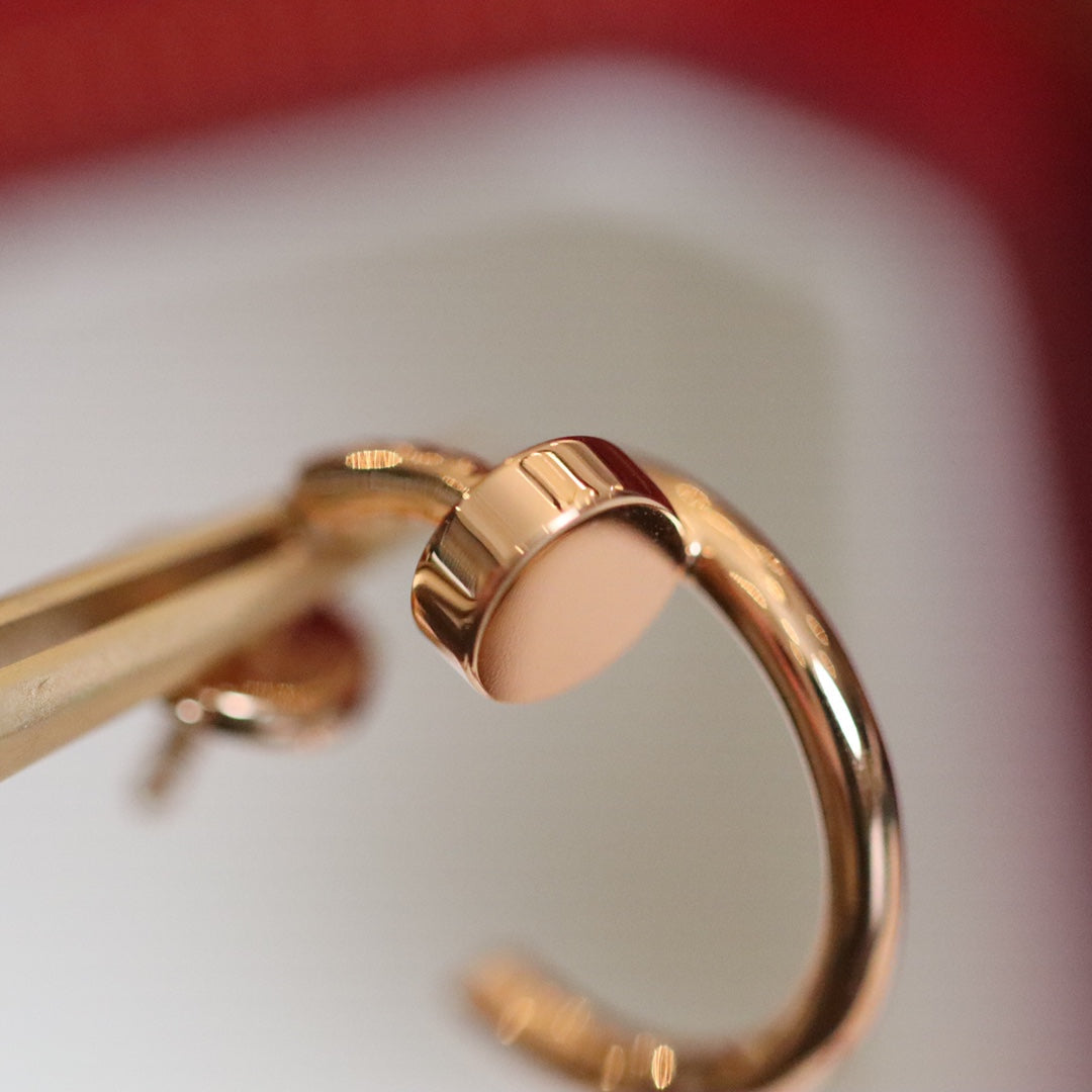 [RAFFINE] PENDIENTES JUSTE ORO ROSA