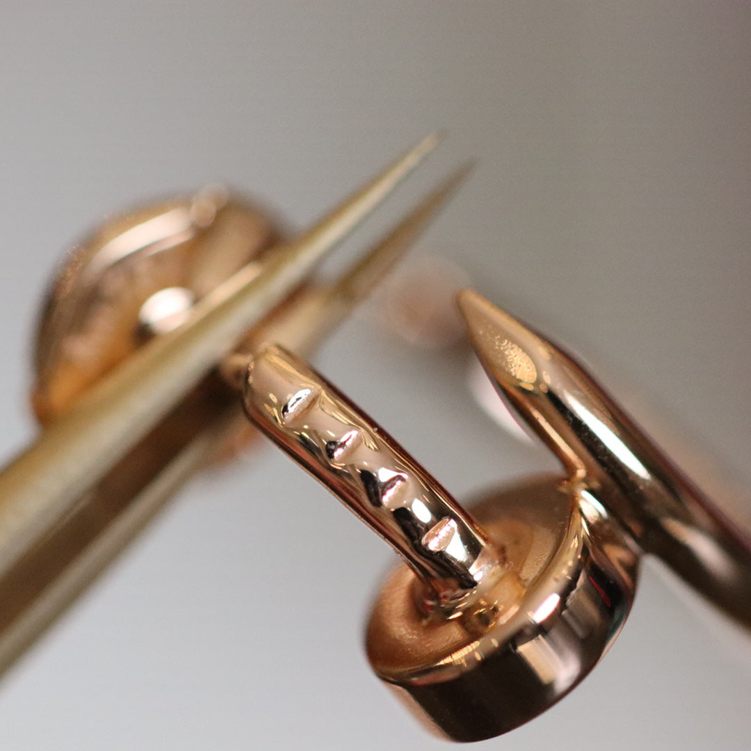 [RAFFINE] PENDIENTES JUSTE ORO ROSA