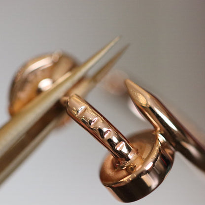 [RAFFINE] PENDIENTES JUSTE ORO ROSA