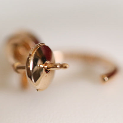 [RAFFINE] PENDIENTES JUSTE ORO ROSA