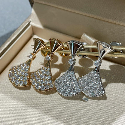 [RAFFINE]PENDIENTES DE ENSUEÑO CON DIAMANTE