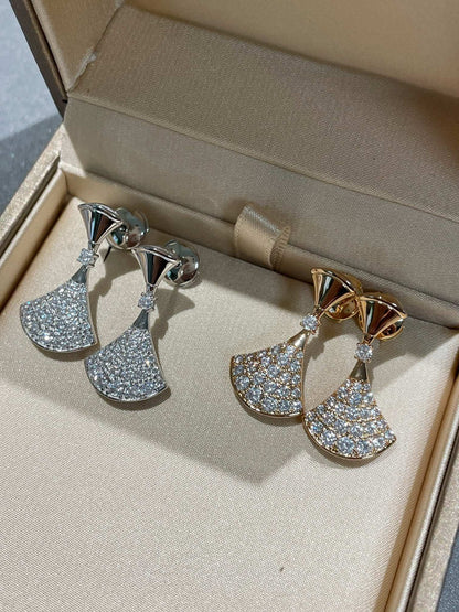 [RAFFINE]PENDIENTES DE ENSUEÑO CON DIAMANTE