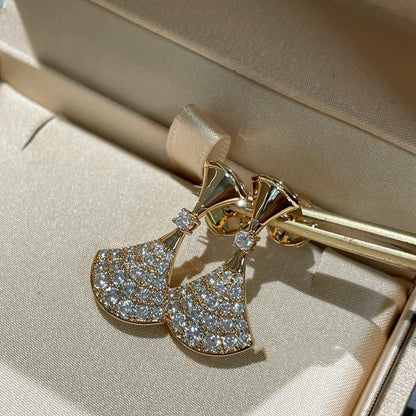 [RAFFINE]PENDIENTES DE ENSUEÑO CON DIAMANTE