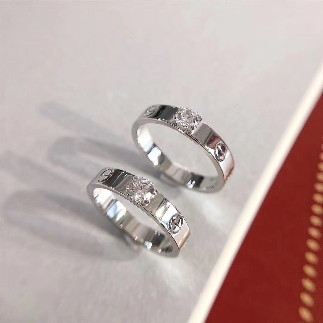 [RAFFINE] ANILLO DE AMOR 3,6 MM 1 DIAMANTE GRANDE