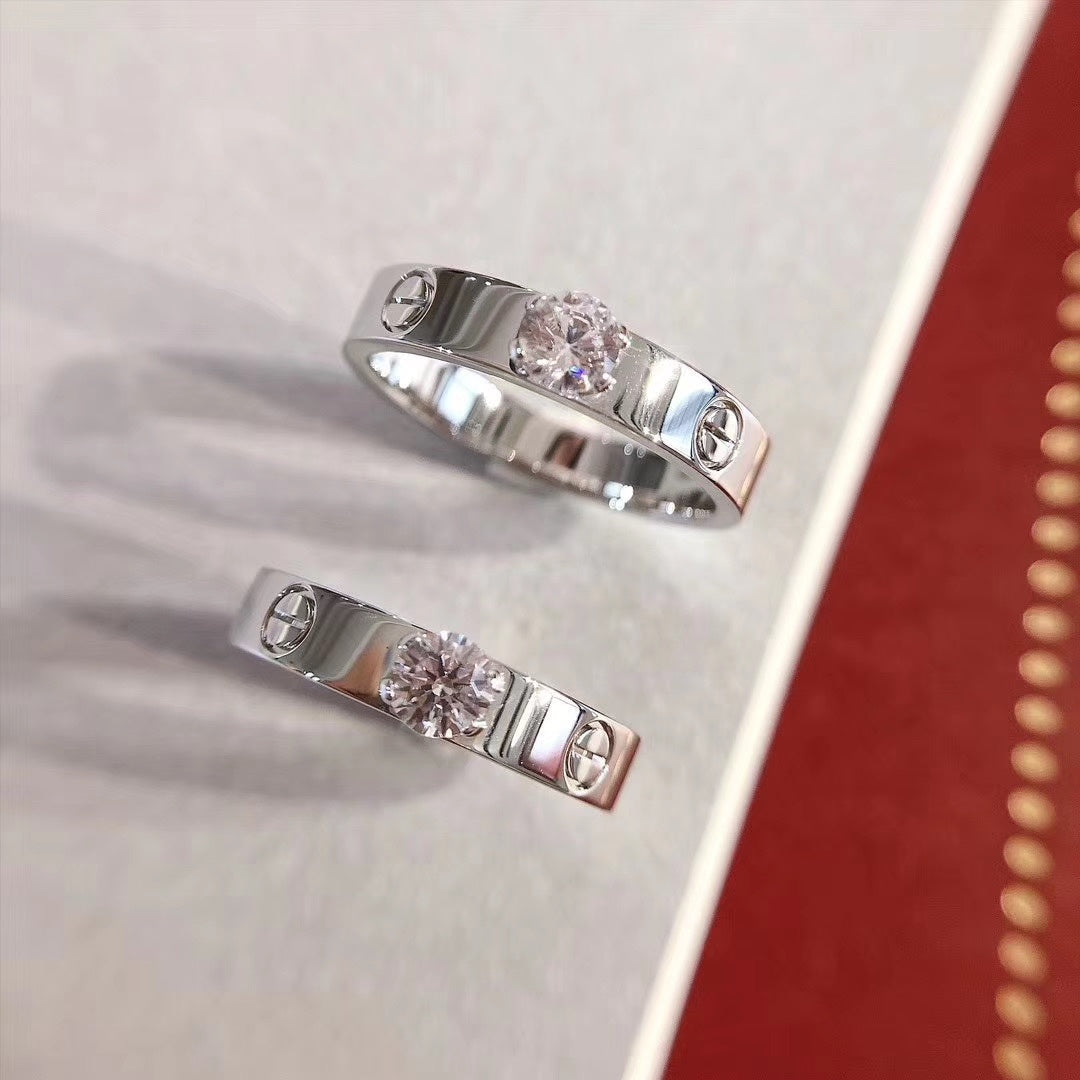 [RAFFINE] ANILLO DE AMOR 3,6 MM 1 DIAMANTE GRANDE