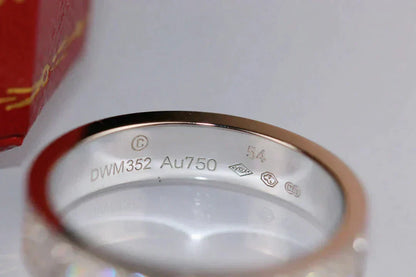 [RAFFINE] ANILLO DE AMOR DE 3,6 MM CON PAVIMENTO DE DIAMANTES
