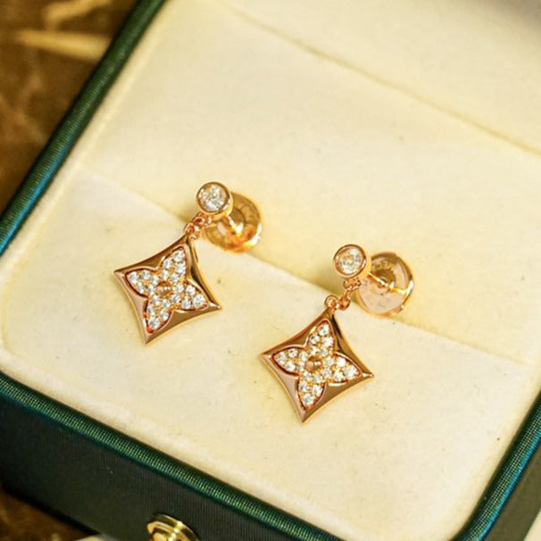 [RAFFINE]STAR DIAMONDS EARRINGS GOLD