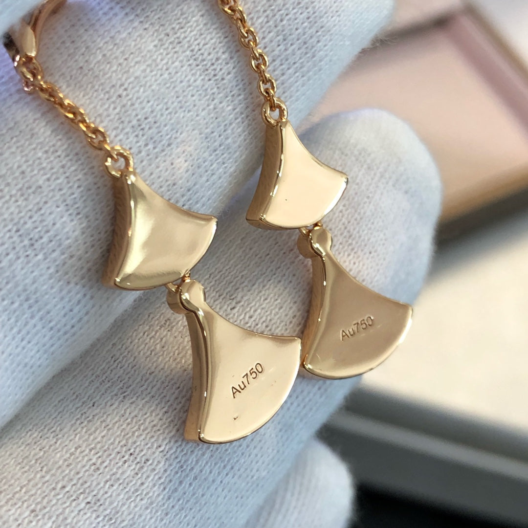[RAFFINE] PENDIENTES DREAM 3 MOTIVOS MALAQUITA MOP ORO ROSA