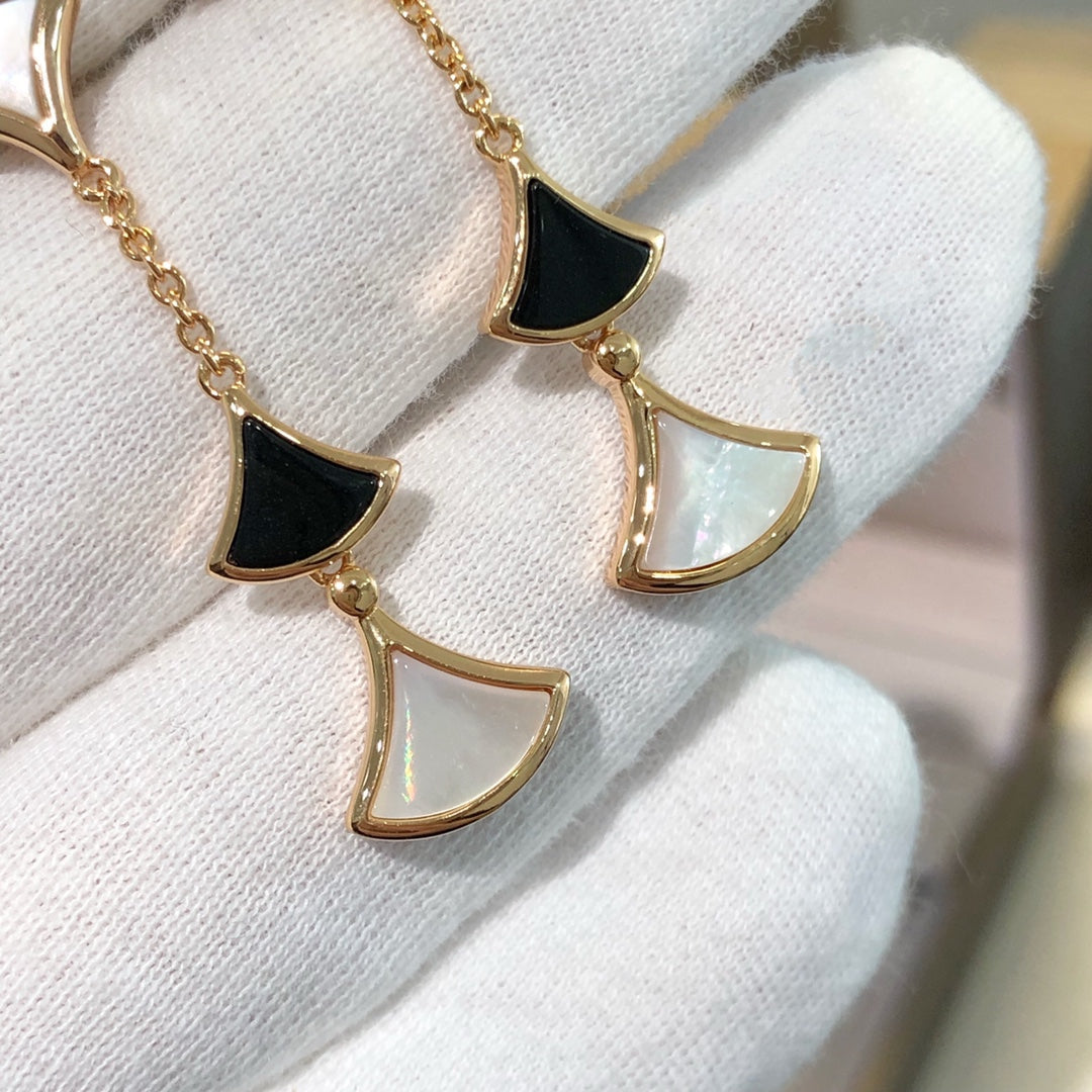 [RAFFINE] PENDIENTES DREAM 3 MOTIVOS ÓNIX MOP ORO ROSA