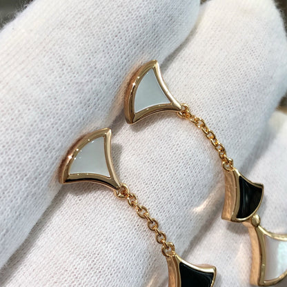 [RAFFINE] PENDIENTES DREAM 3 MOTIVOS ÓNIX MOP ORO ROSA